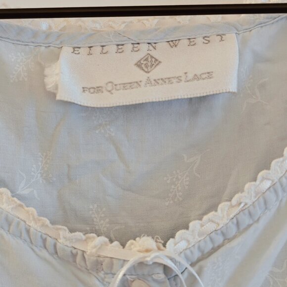 Vintage Eileen West Queen Anne's Lace Nightgown Robe L - Picture 5 of 8